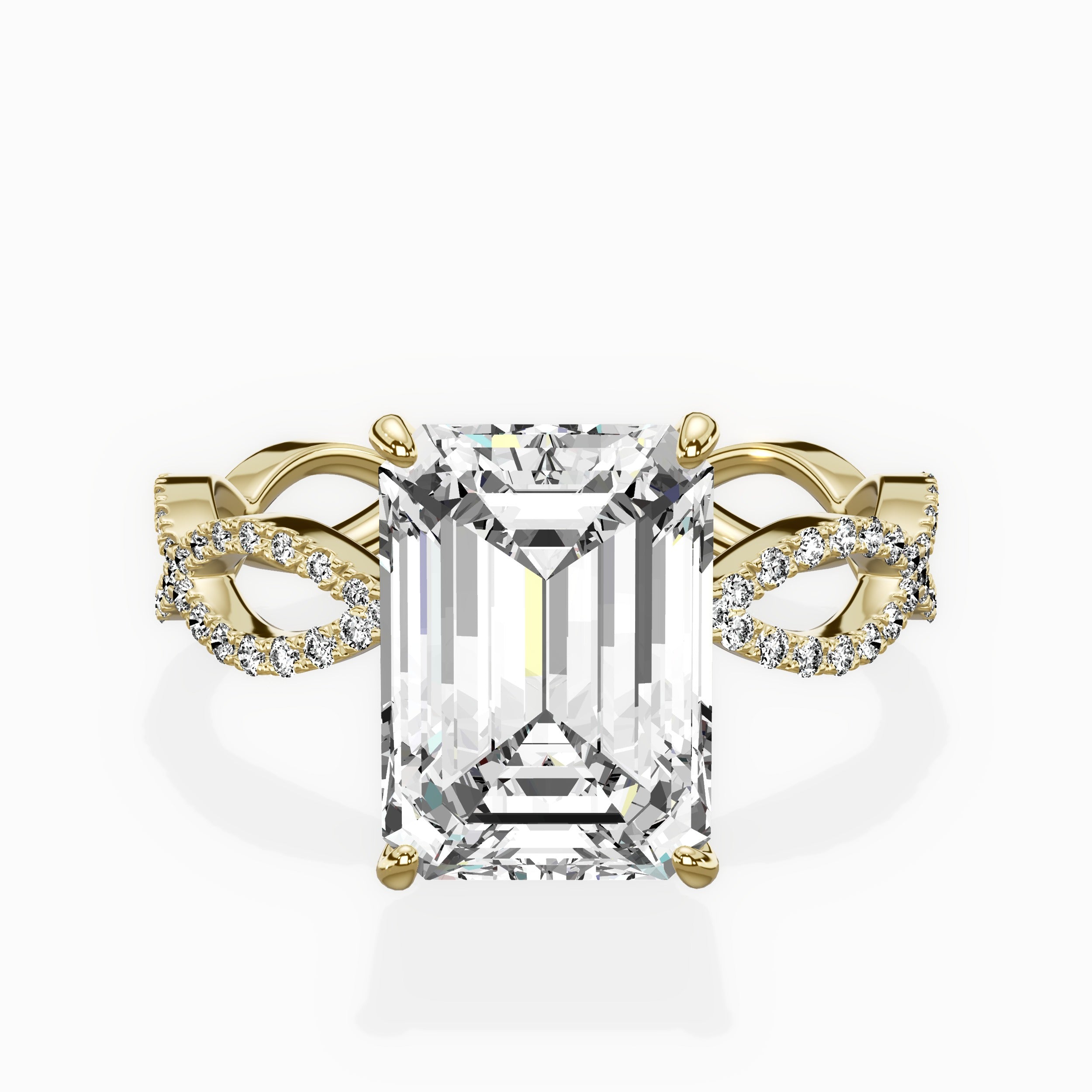 Infinity Band Vintage Style Engagement Ring