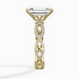 Infinity Band Vintage Style Engagement Ring