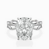 Infinity Band Vintage Style Engagement Ring