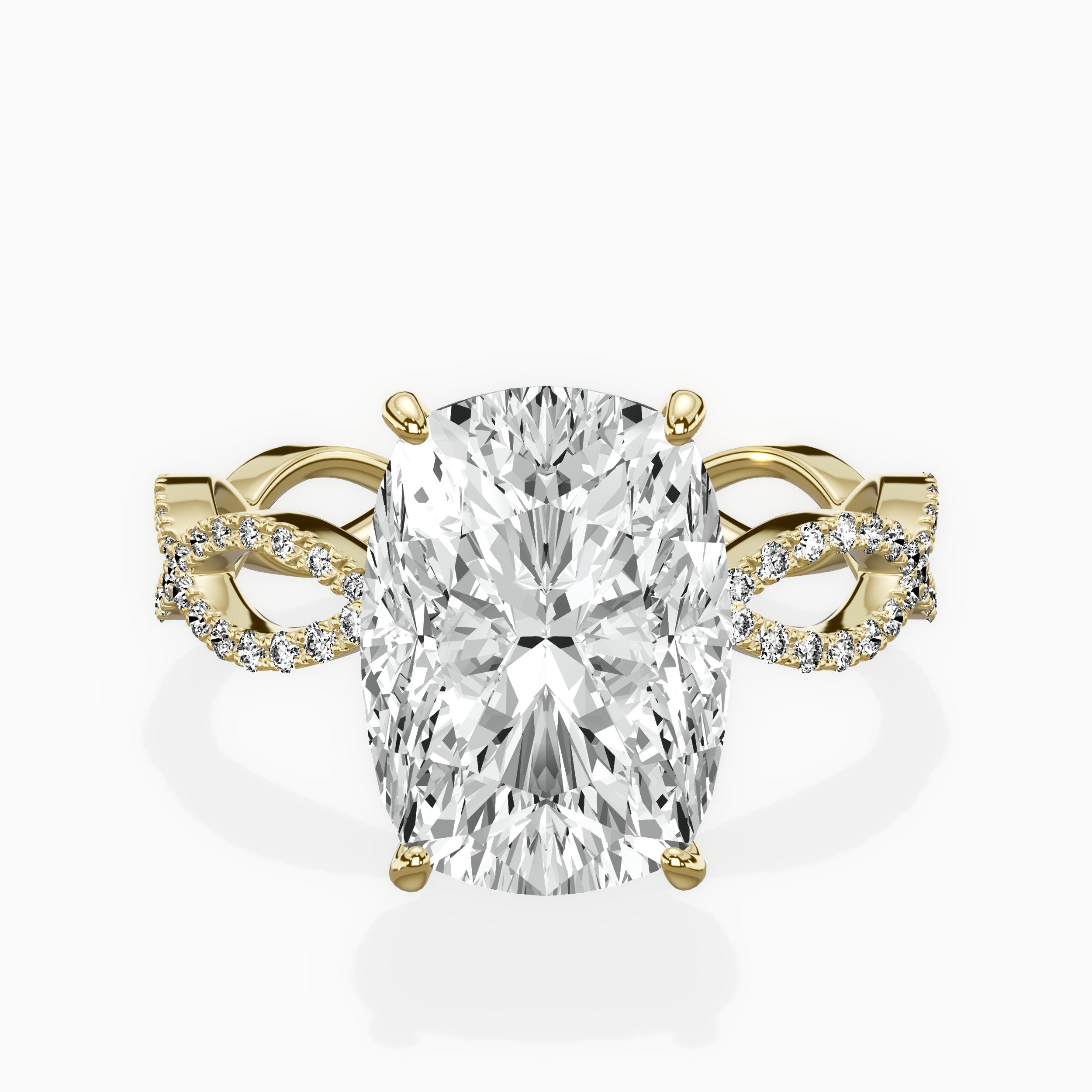 Infinity Band Vintage Style Engagement Ring