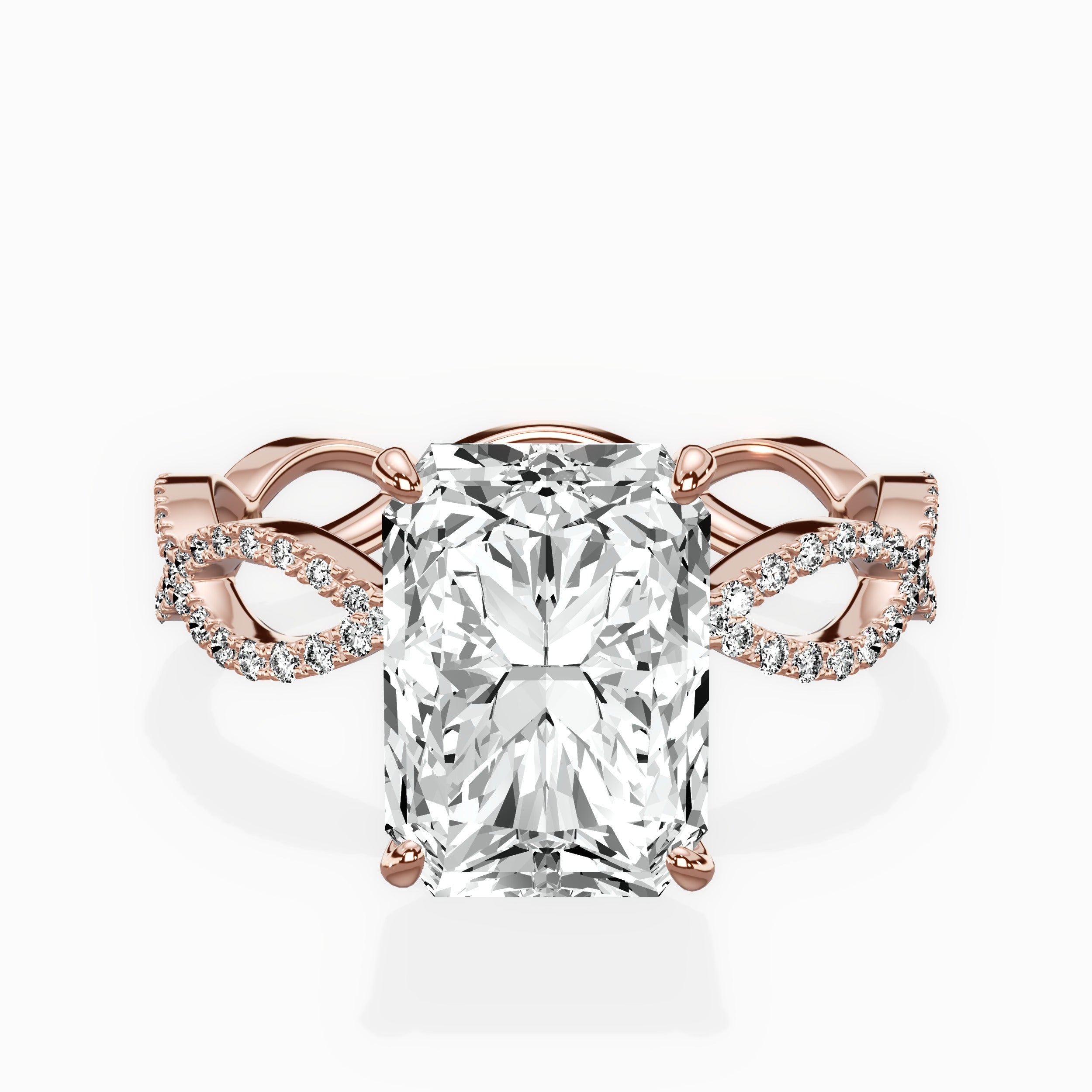 Infinity Band Vintage Style Engagement Ring
