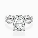 Infinity Band Vintage Style Engagement Ring