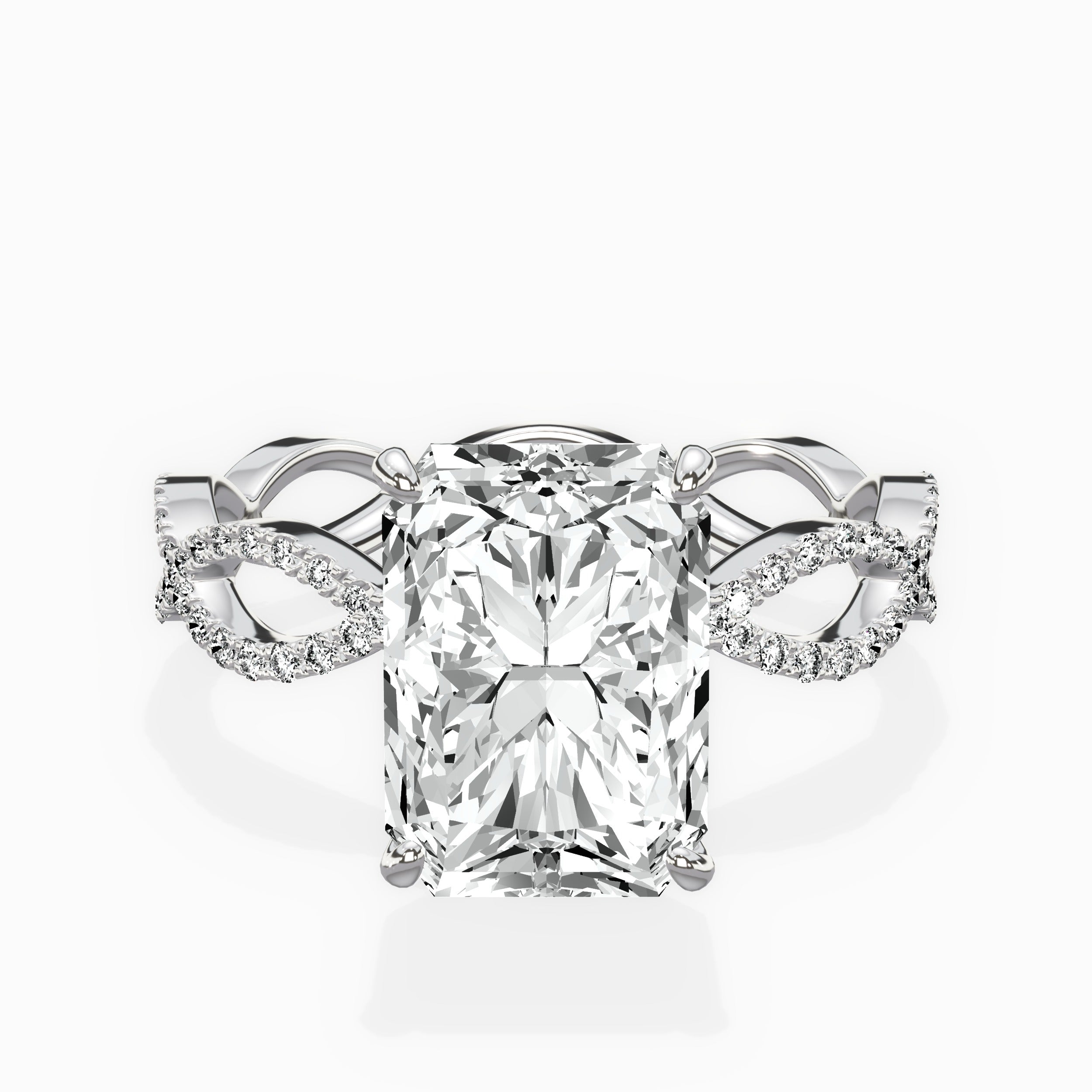 Infinity Band Vintage Style Engagement Ring
