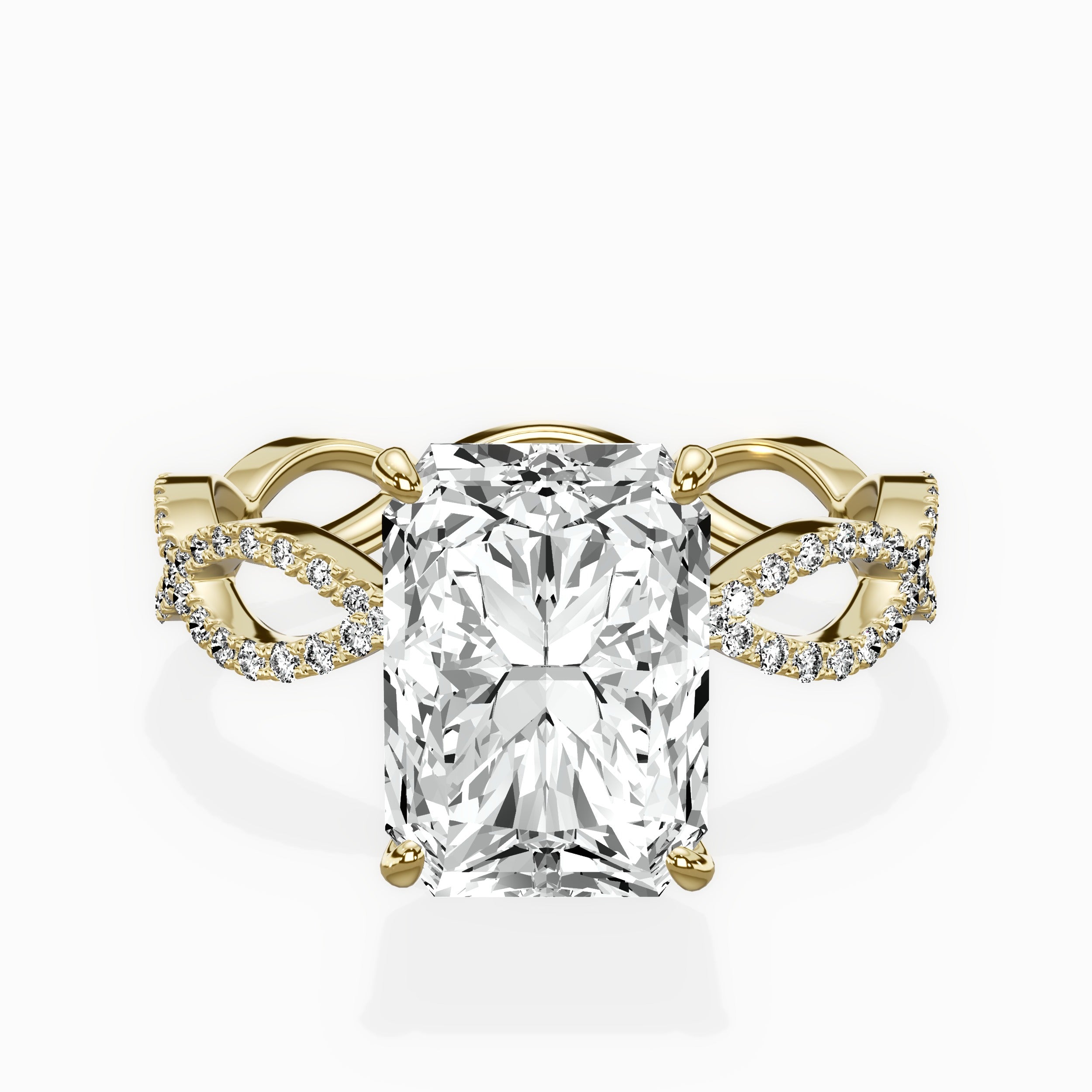 Infinity Band Vintage Style Engagement Ring