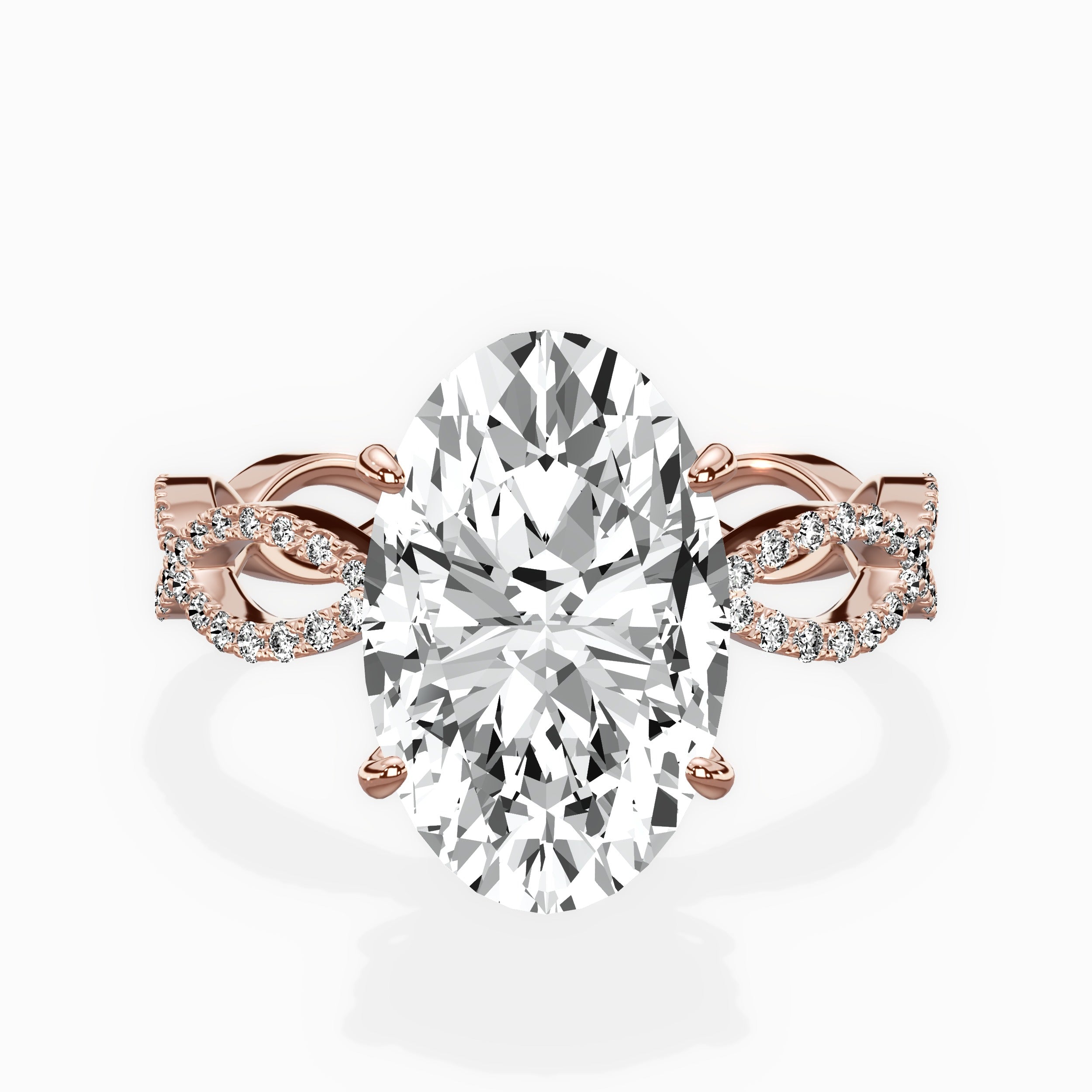 Infinity Band Vintage Style Engagement Ring