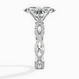 Infinity Band Vintage Style Engagement Ring