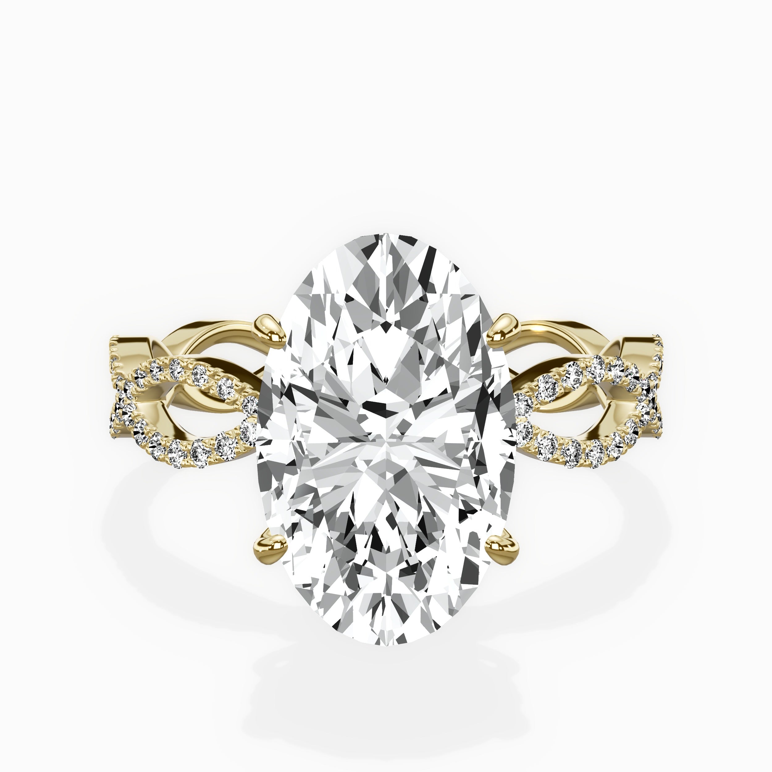 Infinity Band Vintage Style Engagement Ring