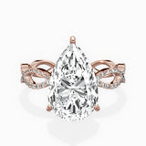 Infinity Band Vintage Style Engagement Ring