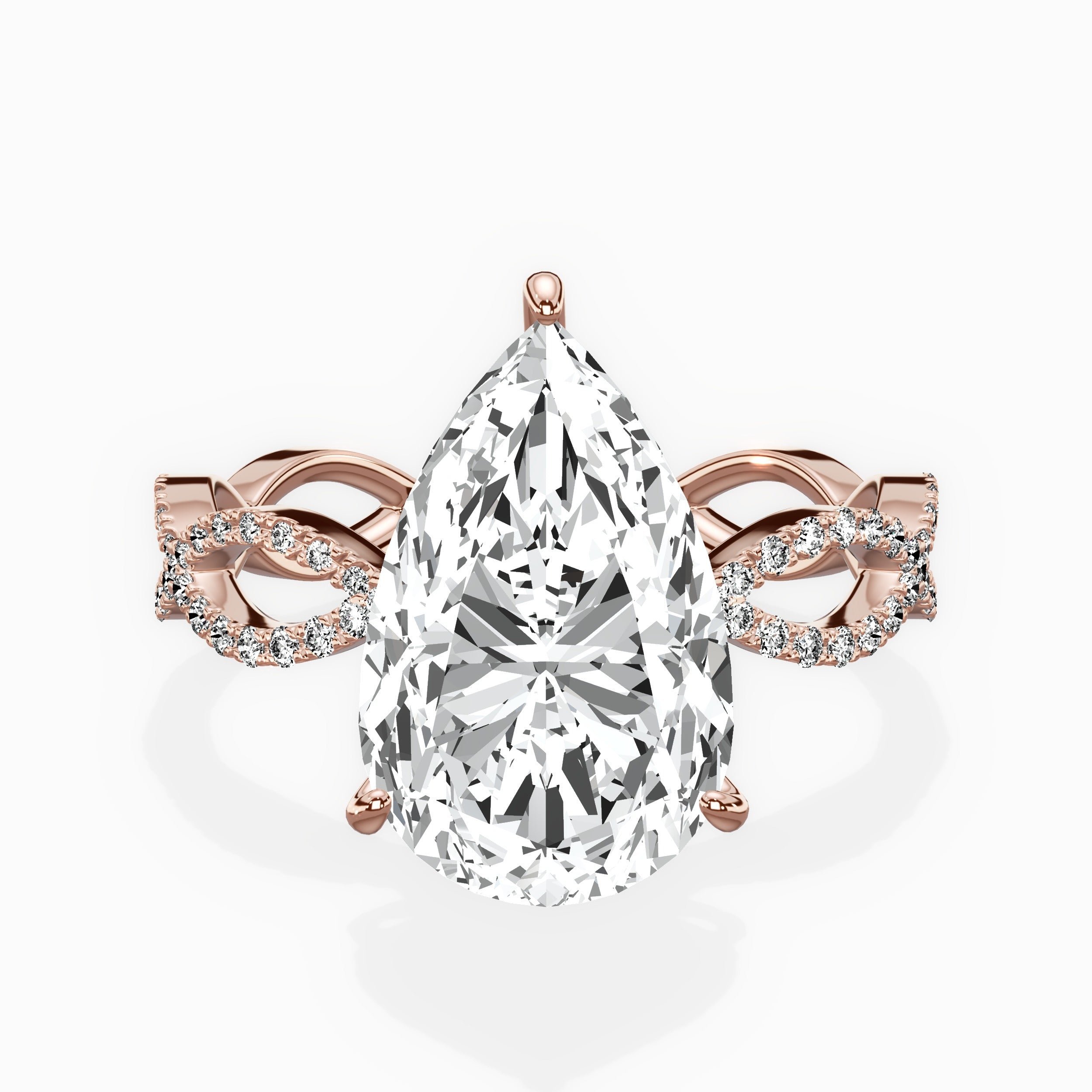 Infinity Band Vintage Style Engagement Ring