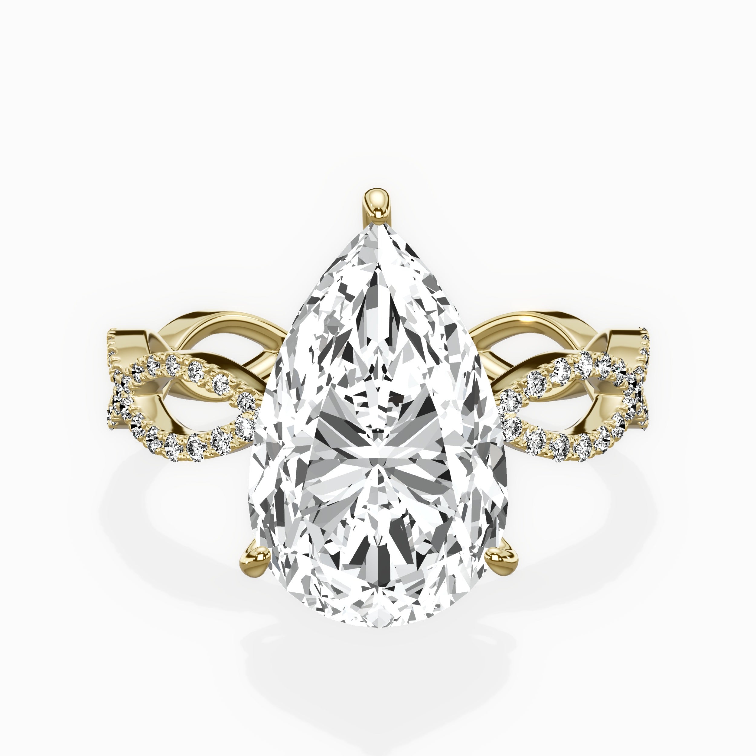 Infinity Band Vintage Style Engagement Ring