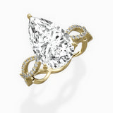 Infinity Band Vintage Style Engagement Ring