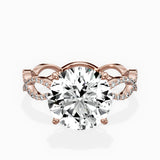 Infinity Band Vintage Style Engagement Ring
