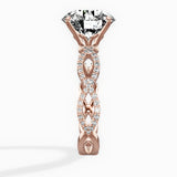 Infinity Band Vintage Style Engagement Ring