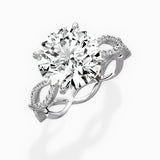 Infinity Band Vintage Style Engagement Ring
