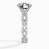 Infinity Band Vintage Style Engagement Ring