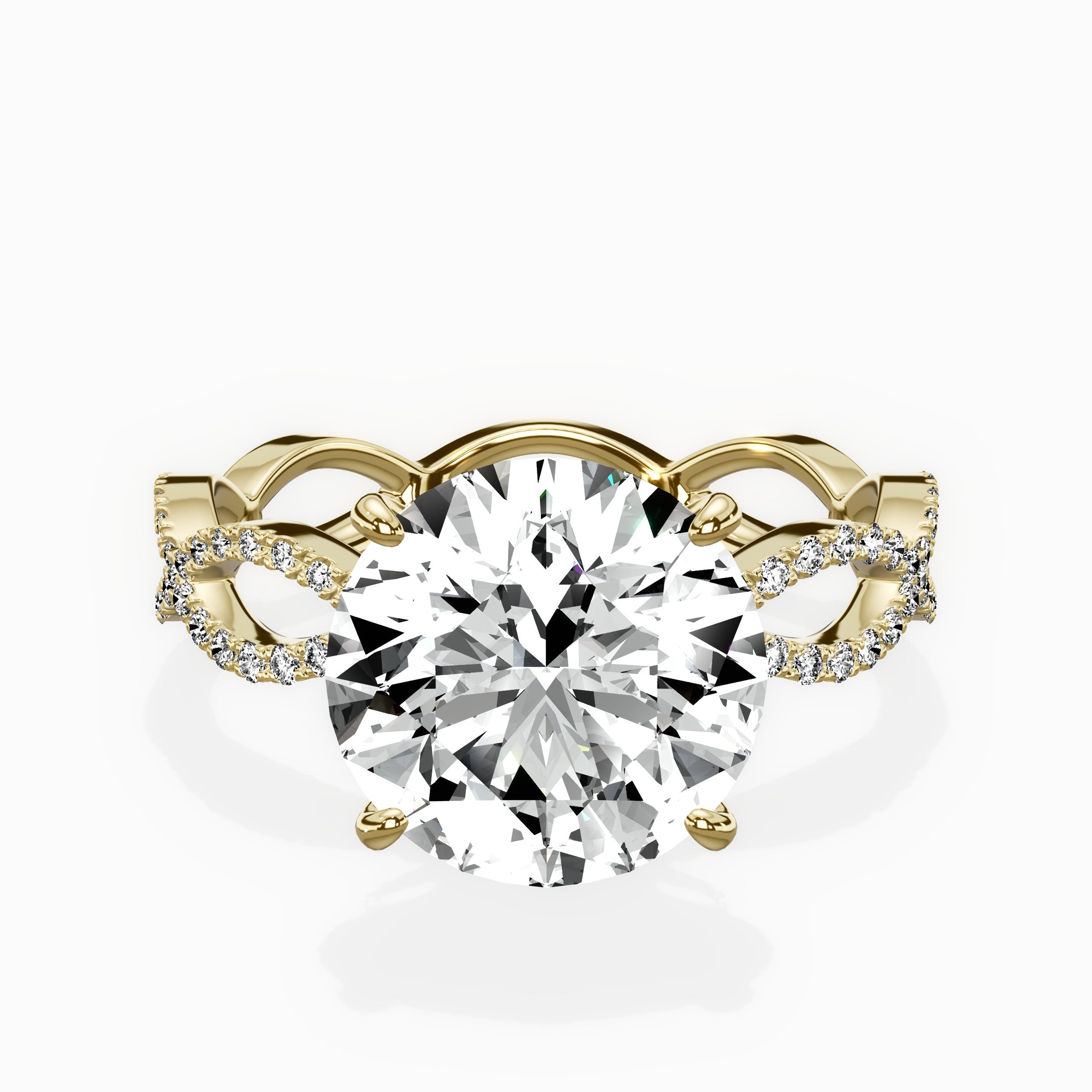 Infinity Band Vintage Style Engagement Ring