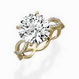 Infinity Band Vintage Style Engagement Ring