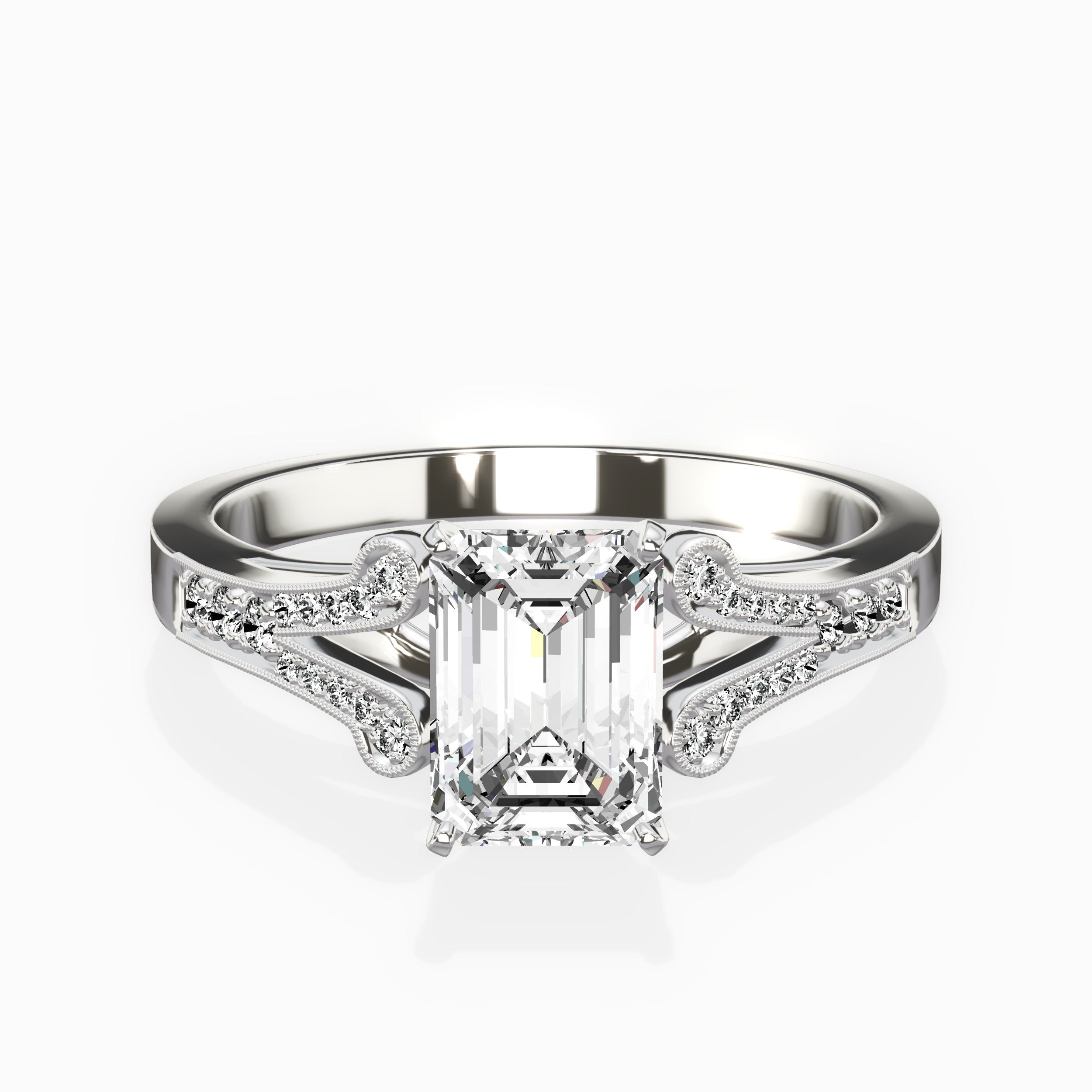 Romantic Vintage Style Engagement Ring