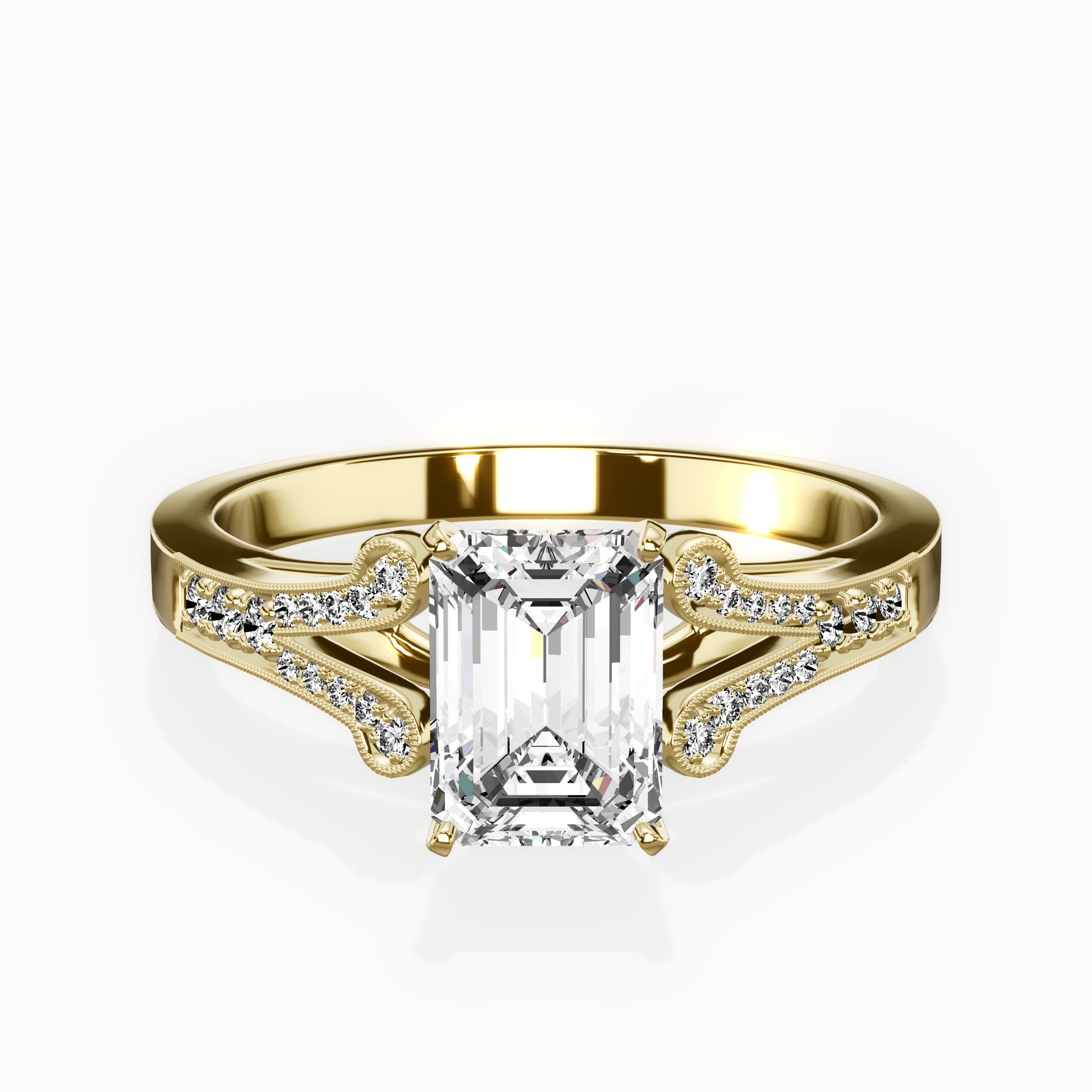 Romantic Vintage Style Engagement Ring