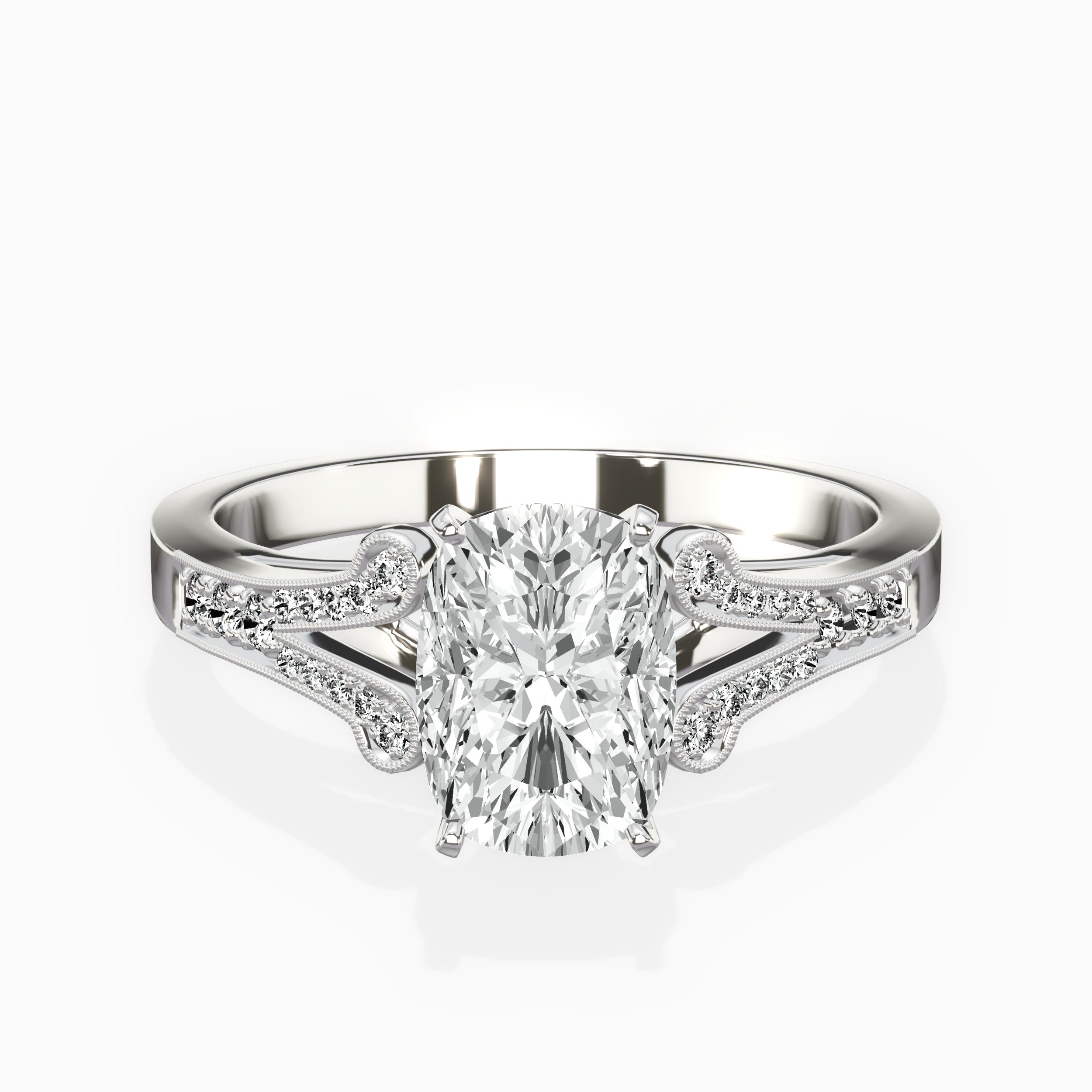 Romantic Vintage Style Engagement Ring