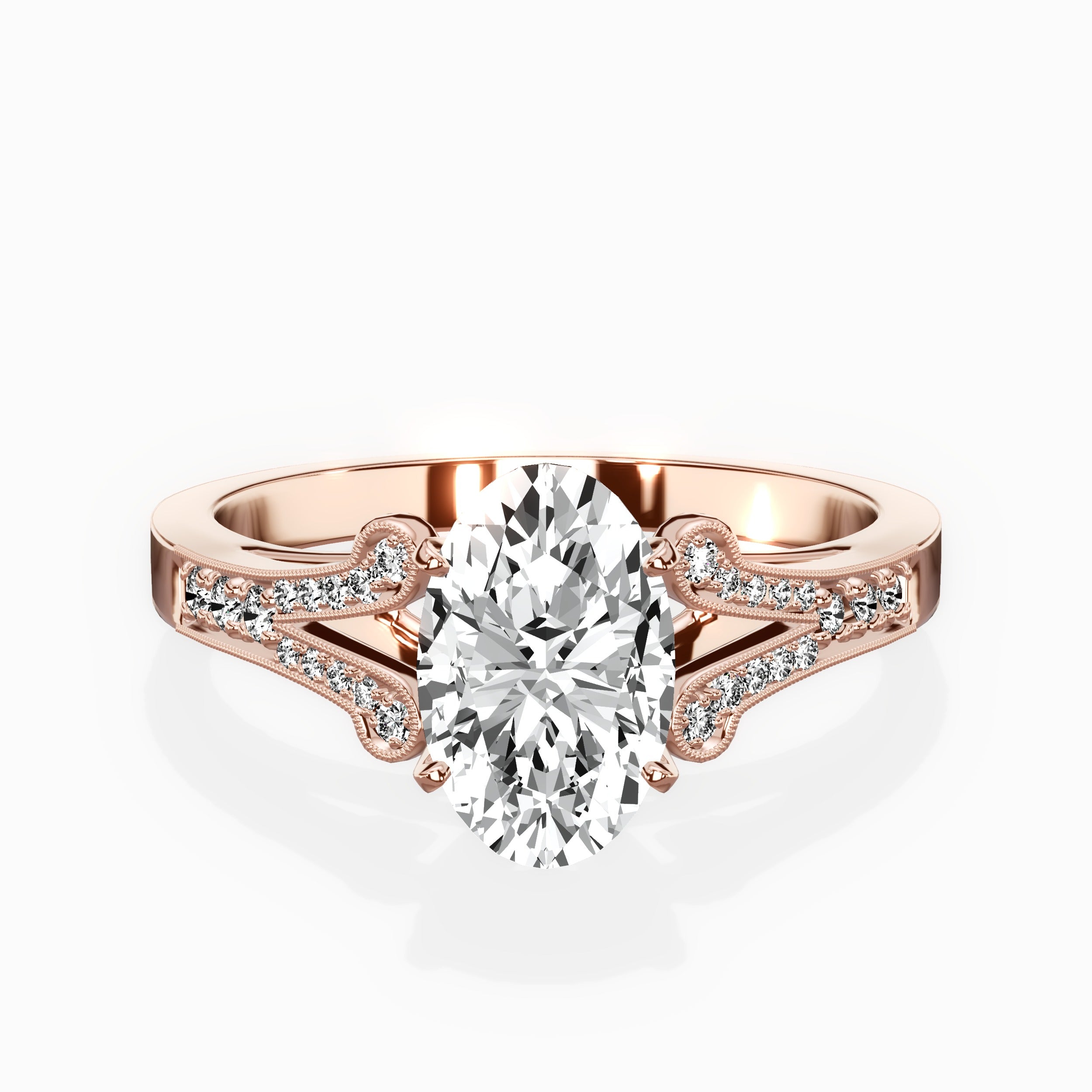 Romantic Vintage Style Engagement Ring