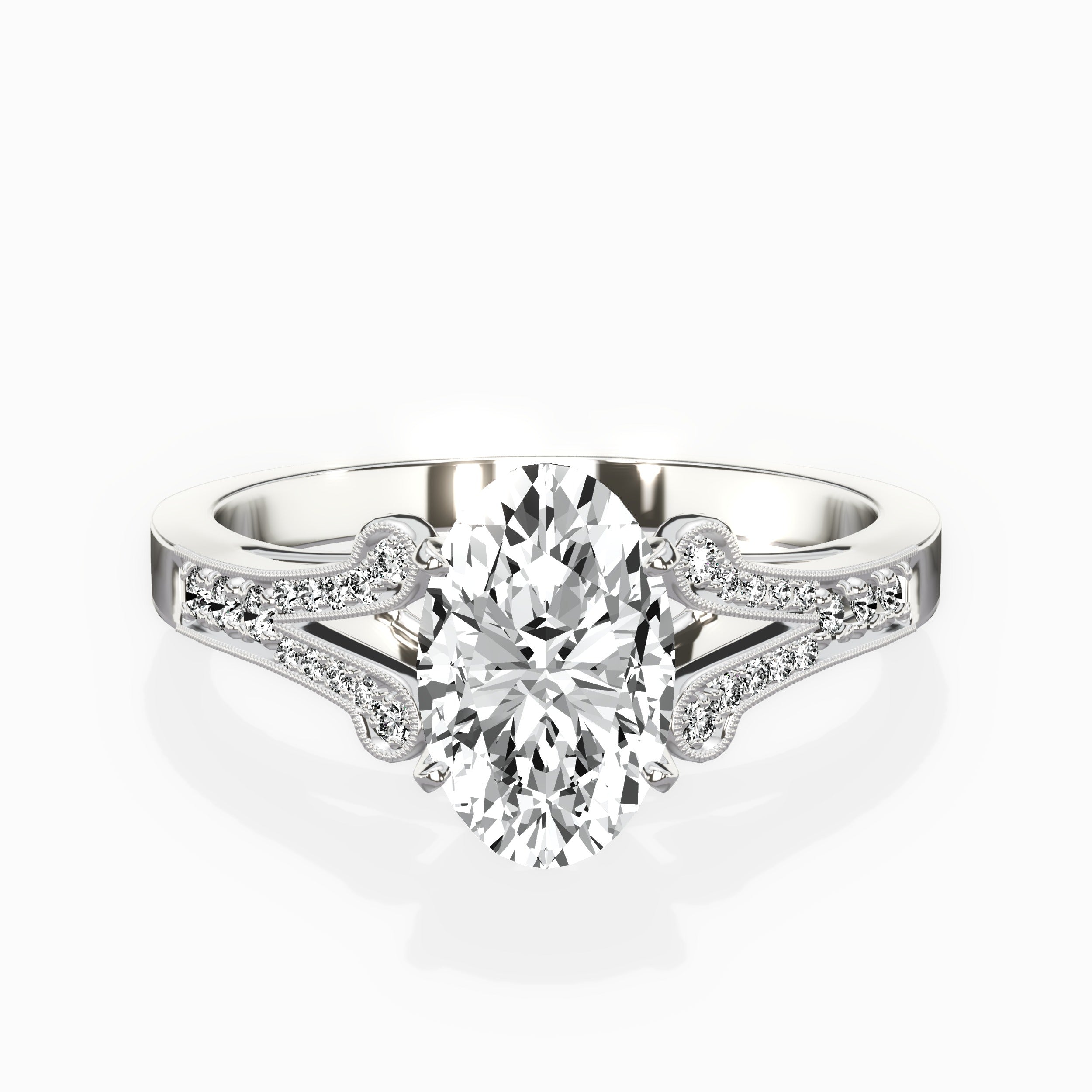 Romantic Vintage Style Engagement Ring