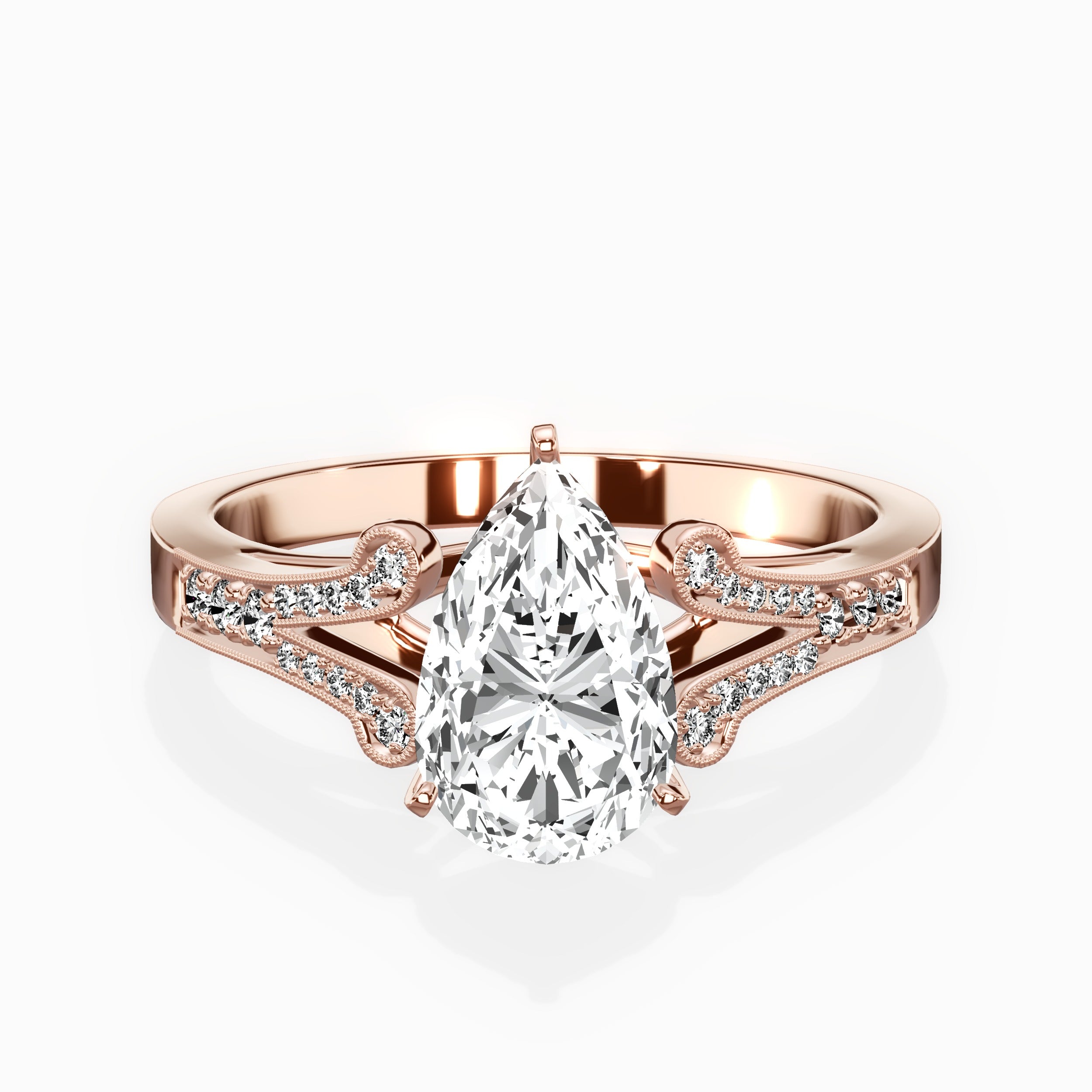 Romantic Vintage Style Engagement Ring