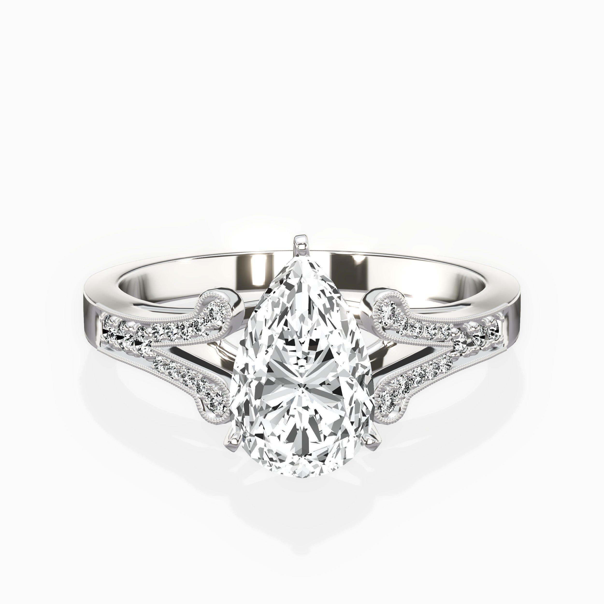 Romantic Vintage Style Engagement Ring