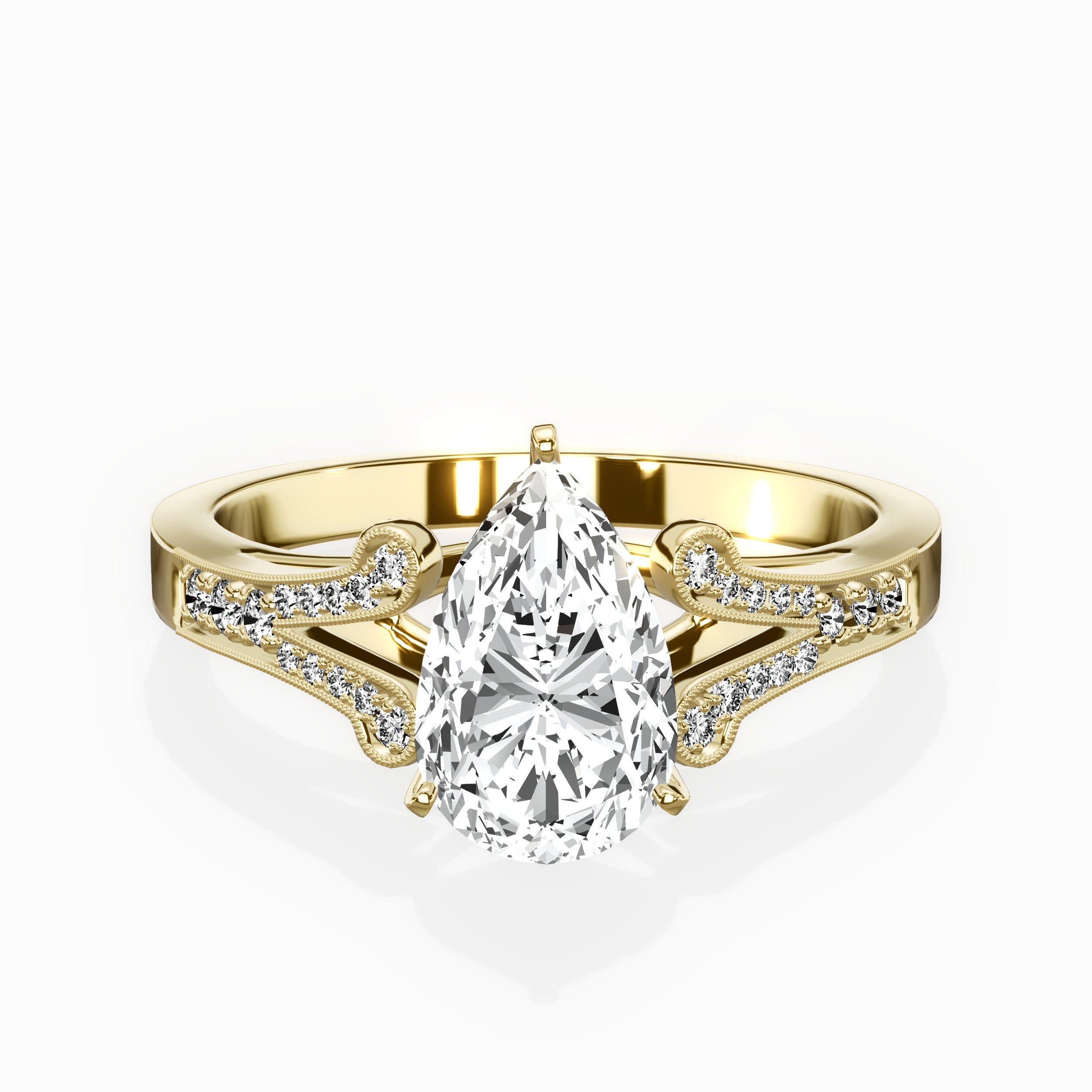 Romantic Vintage Style Engagement Ring