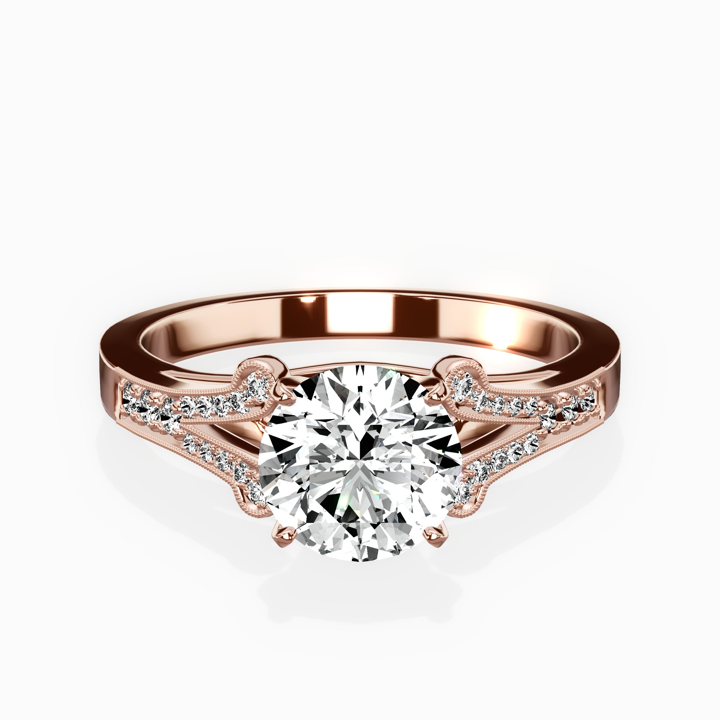 Romantic Vintage Style Engagement Ring