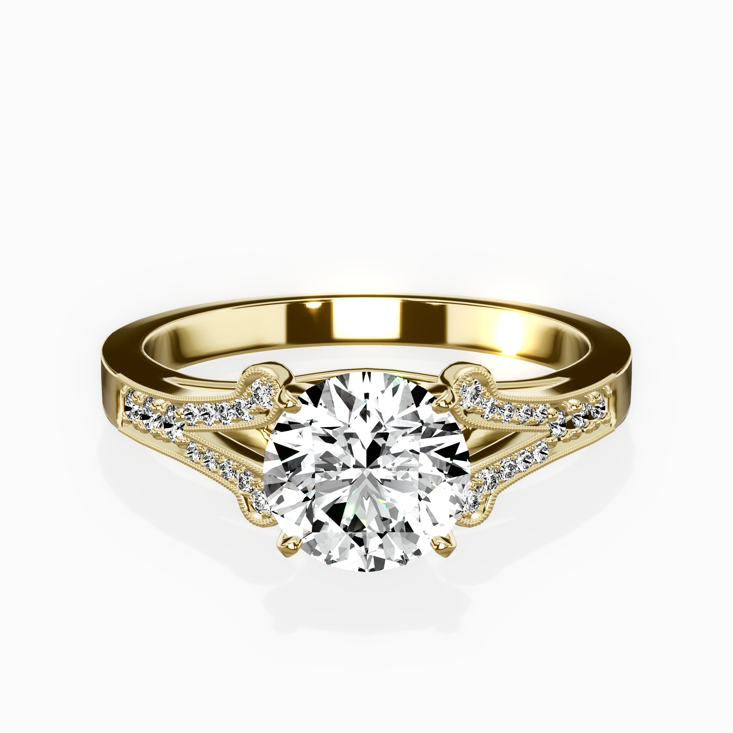 Romantic Vintage Style Engagement Ring