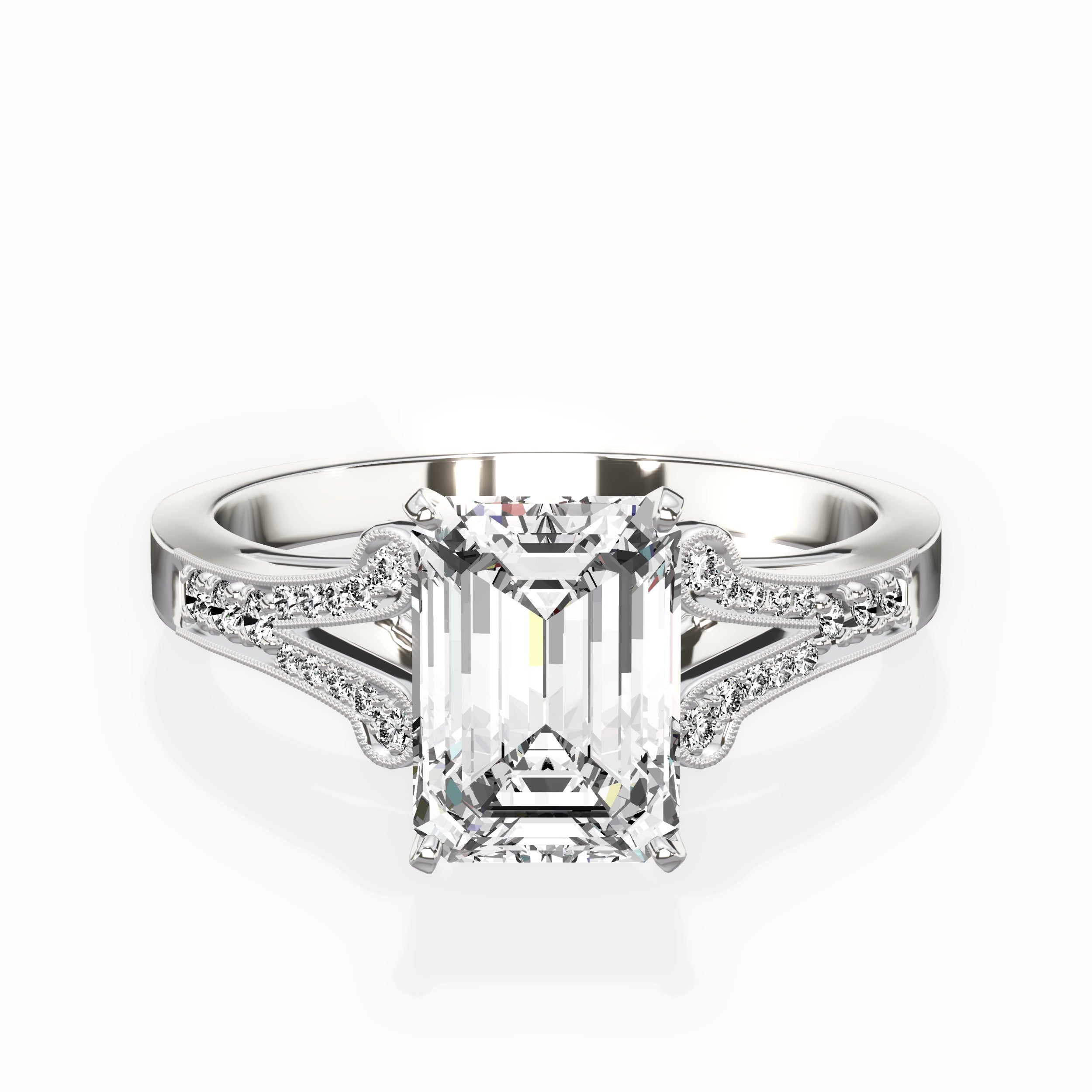 Romantic Vintage Style Engagement Ring