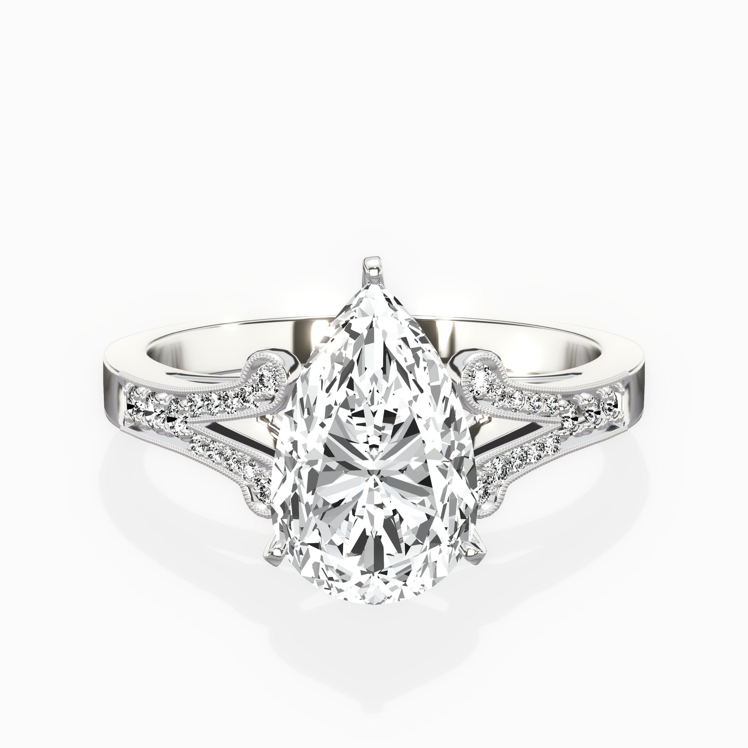 Romantic Vintage Style Engagement Ring