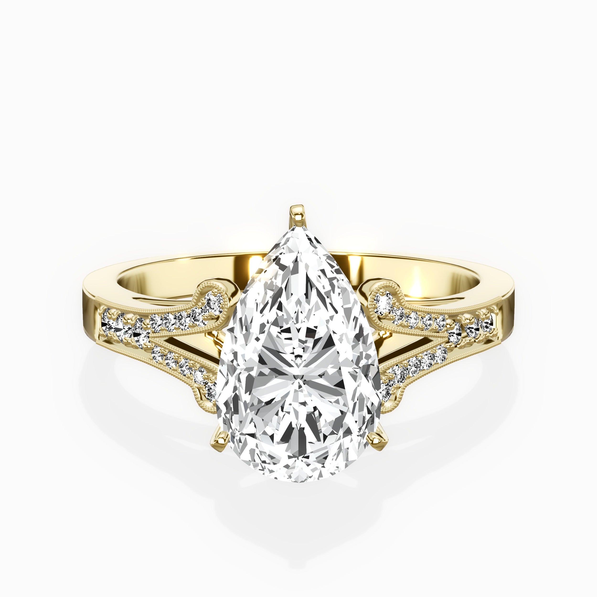Romantic Vintage Style Engagement Ring