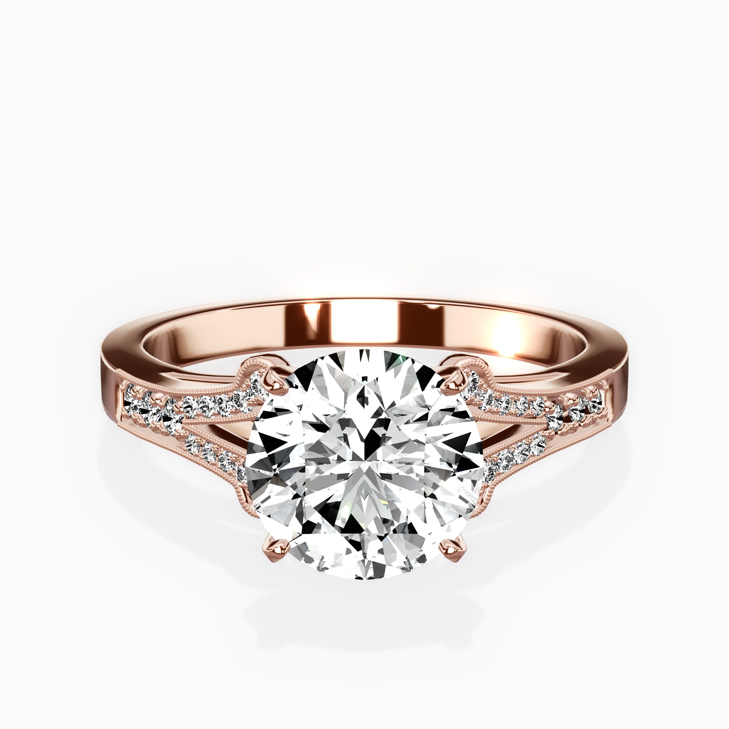 Romantic Vintage Style Engagement Ring