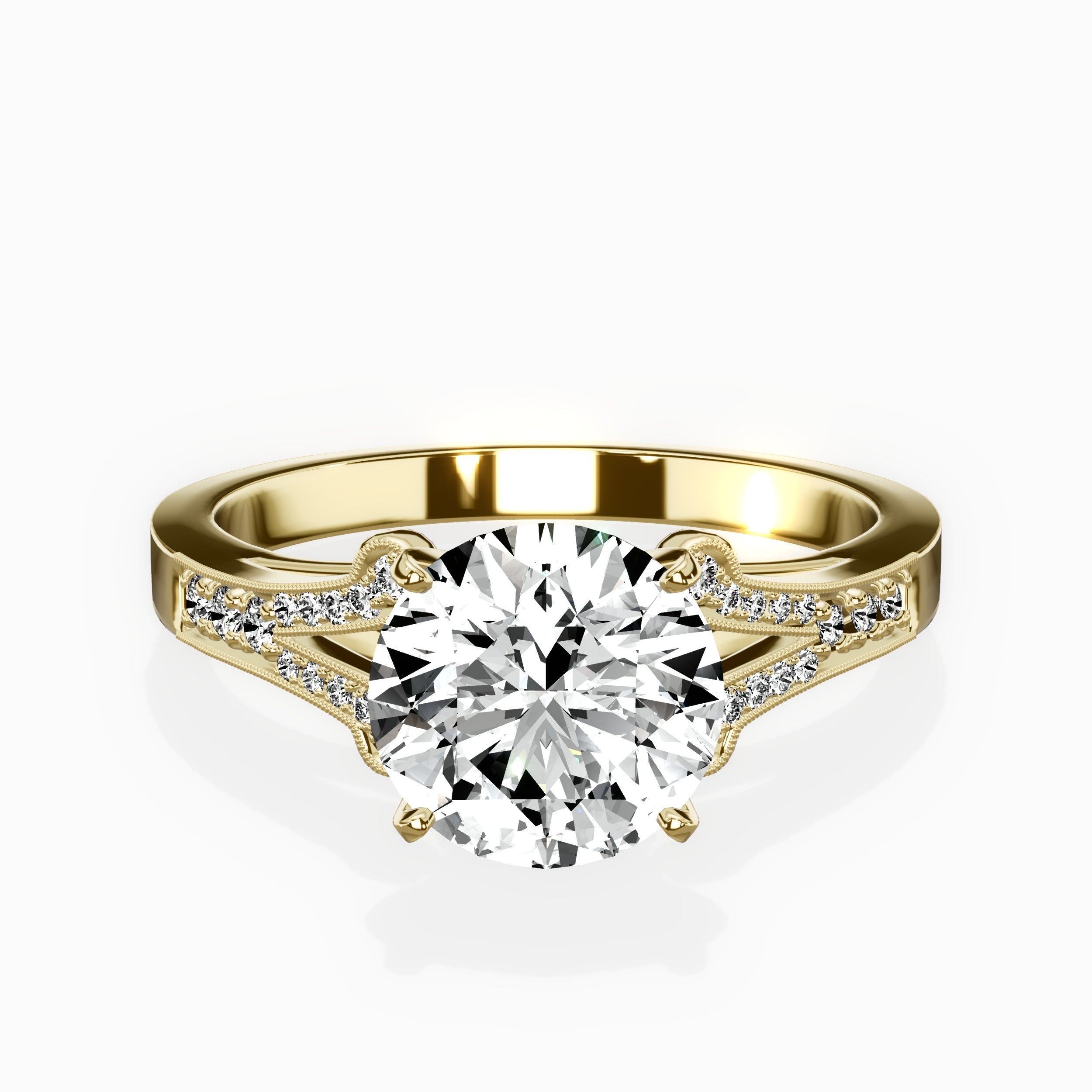 Romantic Vintage Style Engagement Ring