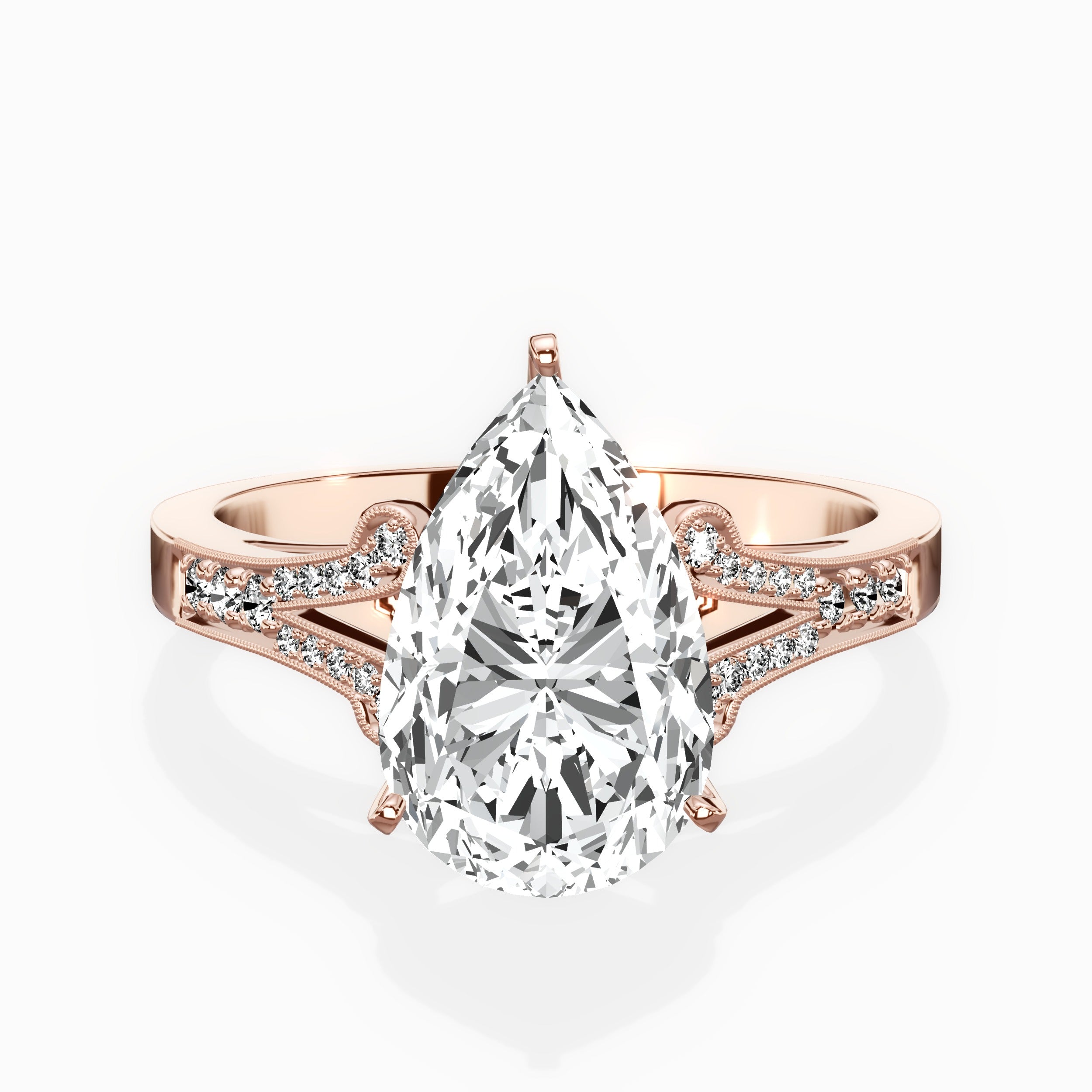 Romantic Vintage Style Engagement Ring