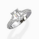Two Petals Pave Vintage Engagement Ring