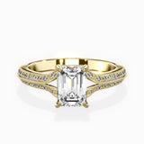 Two Petals Pave Vintage Engagement Ring