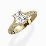 Two Petals Pave Vintage Engagement Ring
