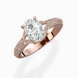 Two Petals Pave Vintage Engagement Ring