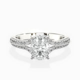 Two Petals Pave Vintage Engagement Ring