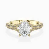 Two Petals Pave Vintage Engagement Ring