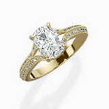 Two Petals Pave Vintage Engagement Ring