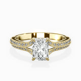 Two Petals Pave Vintage Engagement Ring