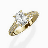 Two Petals Pave Vintage Engagement Ring