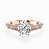 Two Petals Pave Vintage Engagement Ring
