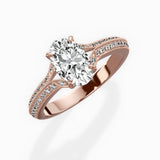 Two Petals Pave Vintage Engagement Ring