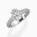 Two Petals Pave Vintage Engagement Ring