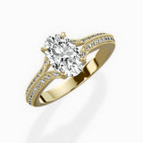 Two Petals Pave Vintage Engagement Ring